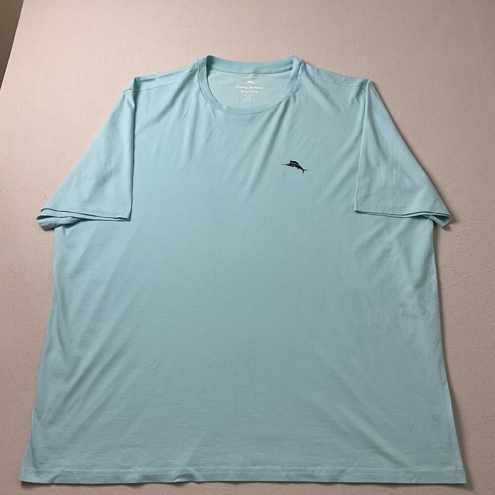 Tommy Bahamas Light Blue Womens 3XL Short Sleeve Casual Flamingo T-Shirt